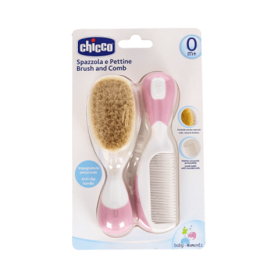 Chicco cepillo y peine rosa...